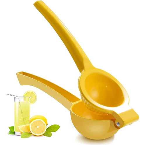 Exprimidor Manual Amarillo Para Jugos Frescos De Limón Y Lim