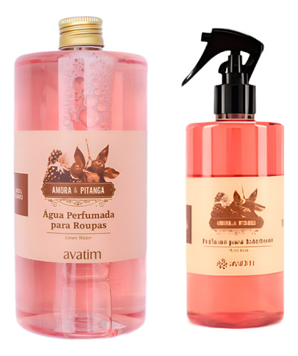 Kit Home Spray Amora & Pitanga + Água Perfumada Avatim