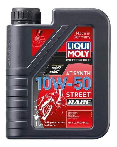 Aceite Liquimoly 10w50 Fullsintetico 4t Street Race / 1l