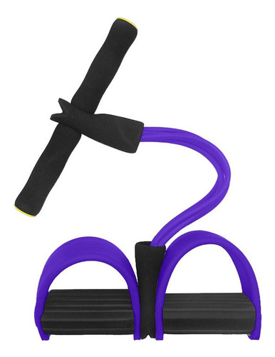 Extensor Elástico Treino Musculação Apoio Pés Malhar Cor Roxo