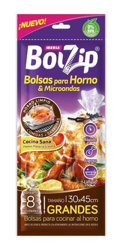 Bolsas Para Hornos Grandes Bolzip X 8u