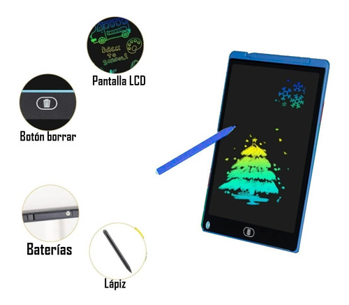 Tableta Lcd Dibujo Escritura Pizarra Magica Lapiz 140 Piezas