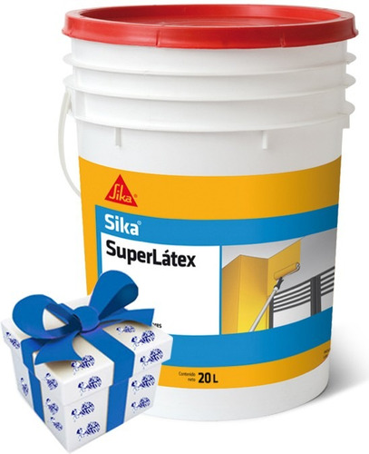 20l Pintura Sika Superlatex Int Ext Lavable + Regalo !