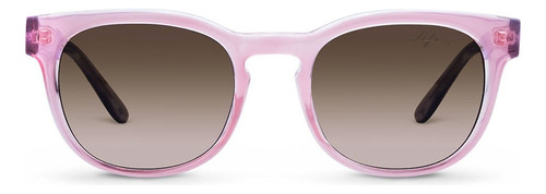 Óculos De Sol Life Em Acetato Rosa E Lilás Armação Rosa-chiclete Lente Marrom-claro Desenho N/a