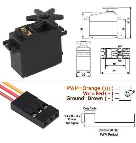 Servomotor Mg995 15kg Para Arduino Servo 6pzs