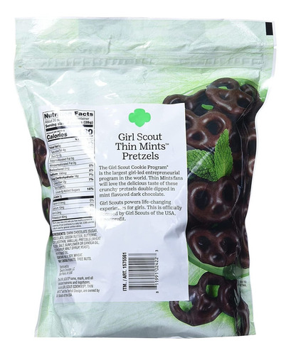 Girl Scout Thin Mints Pretzels 100% Real Dark Chocolate, 26