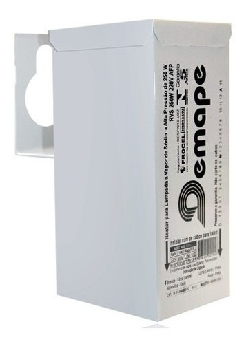 Reator Dual 400w Demape Externo 220v Vapor De Sódio E Metálico