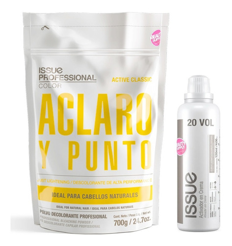 Polvo Decolorante Issue Active Classic 700 Gr + Activador