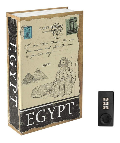 Caja De Seguridad En Forma De Libro Egypt De Combinación
