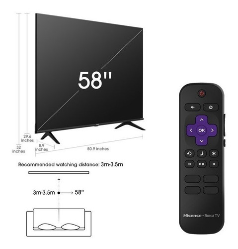 Smart Tv Hisense R6e Series 58r6e Led 4k 58 2022 Importada