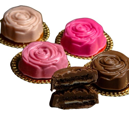 Kit 4 Formas Simples P/chocolate Rosa Biscoito Cod: 10388 Cor Branco