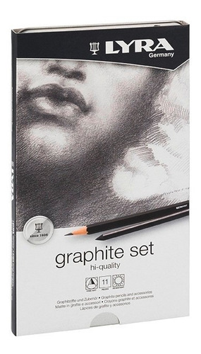 Lapices Lyra Set Grafito Lata X 11 Graphite Set