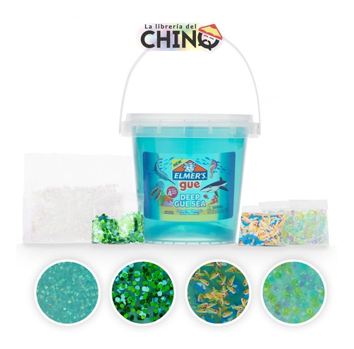 Kit De Slime Elmers  Balde De 709ml Gue Kit Con 4 Toppings