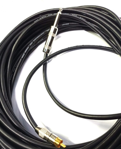 Imagen 1 de 2 de Cable De Rca A Plug 6.3 Mono De 10 Metros Uso Rudo