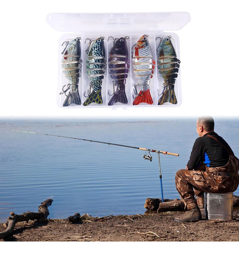5 Piezas Señora De Pesca Swimbait Realista Con Cebos De