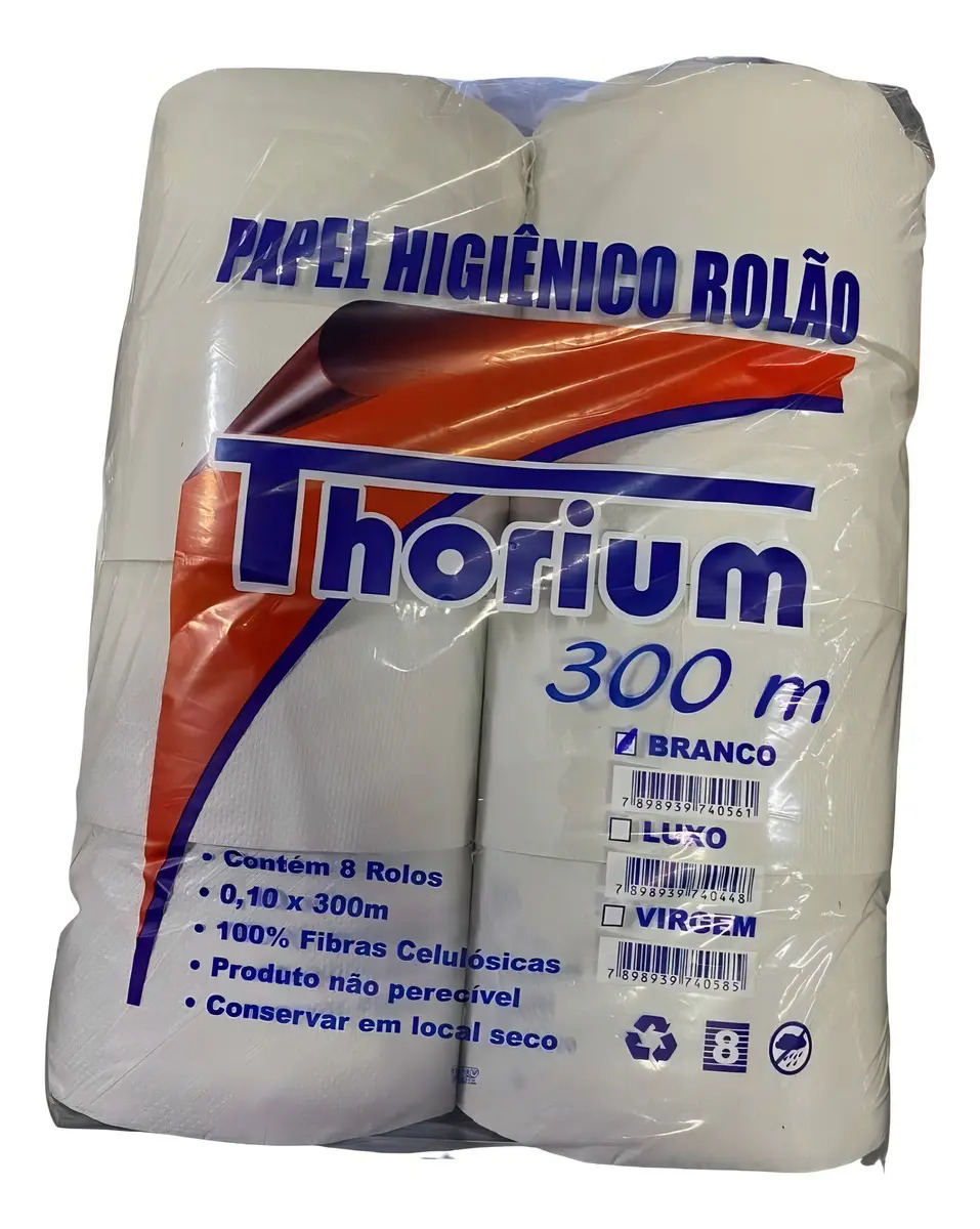 Papel higiênico Thorium Papel Higienico Rolão folha simples