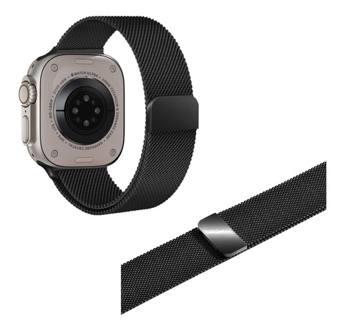 Imagen 2 de 8 de Correa De Acero Magnética Para Apple Watch Ultra 49 Mm