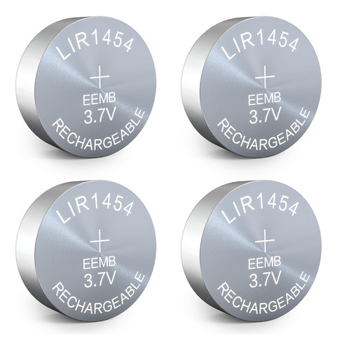 Eemb Paquete De 4 Baterias Recargables Lir1454 3.7v Bateria