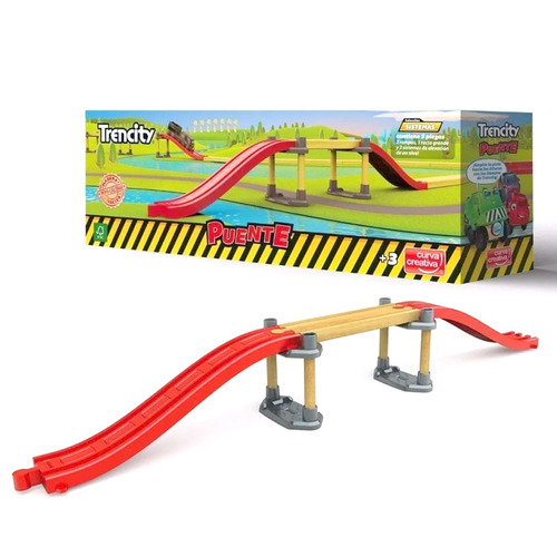 Trencity Juego De Tren Accesorio Puente Alto Madera Plastico