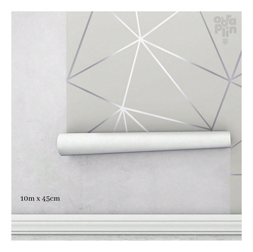 Adesivo Decorativo Papel De Parede Ripas Zara Geométrico 10m Cor Zara Cinza 02