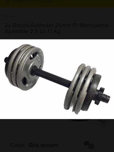 Set 4 Discos Estándar Para Mancuerna / Barra Ajustable 2.5lb