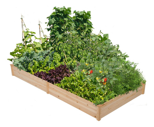 Jardinera Elevada De Madera Para Horticultura 93 X 48 X 10 C