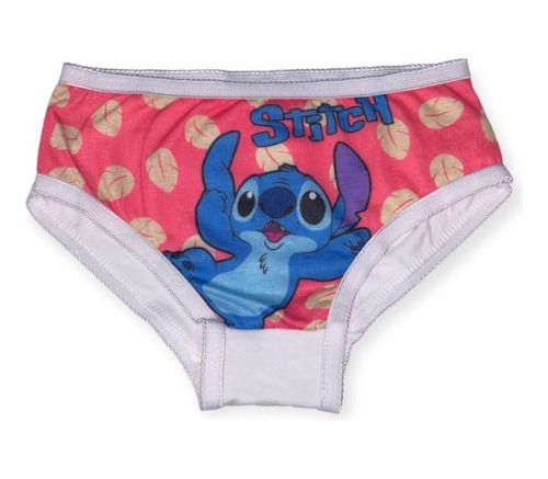 Bombacha Infantil Stich Rosa Detalle De Puntilla