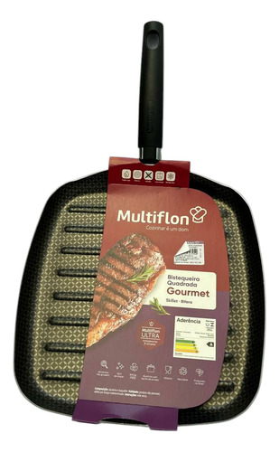 Bifera Plancha Sartén Para Bife Teflón Antiadherente Bifera 27x29.5 Cm