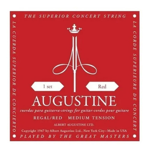 Cuerdas De Guitarra Clásica Augustine Classic/red