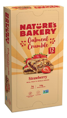 Nature's Bakery Barras Crumble De Avena, Fresa, Fruta Real,