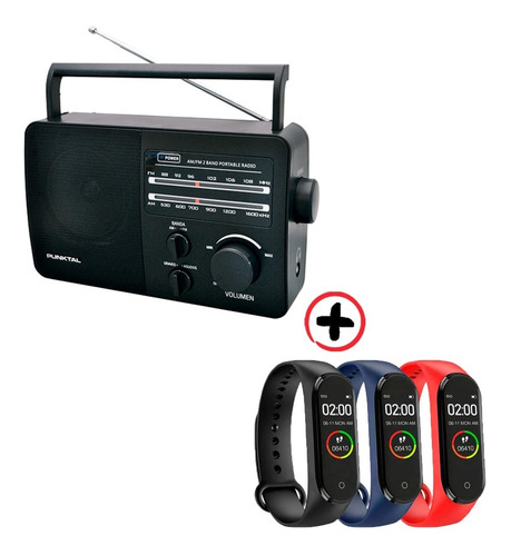 Radio Portatil Punktal Pk-96ac Am Fm Pilas Portable + Smartw