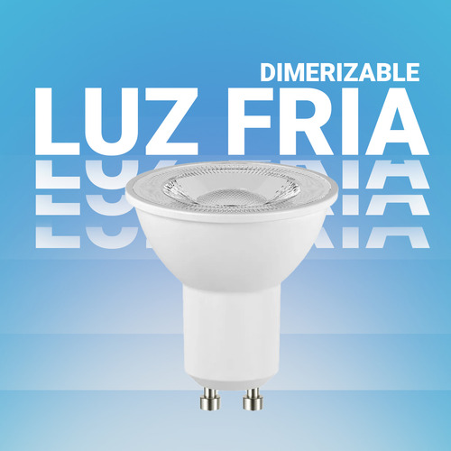 Lampara Dicroica Led Gu10 Luz Fria Dimerizable 220v