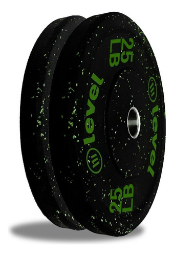 Par Disco Olímpico Bumper 25 Lbs Hi Temp Levelfitness 2 Pz