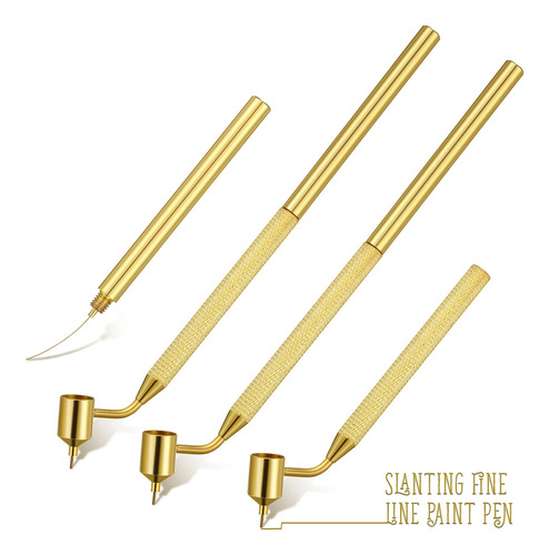 2 Boligrafo Pintura Linea Fina Detall Color Dorado Liquido