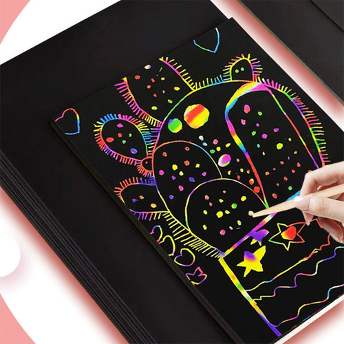 Xyl Set S Scratch Paper Art, 50 Piezas, Papel De Rascar