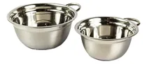 Comprar Set X2 Bowls Ensaladeras Acero Inoxidable Cocina Repostería