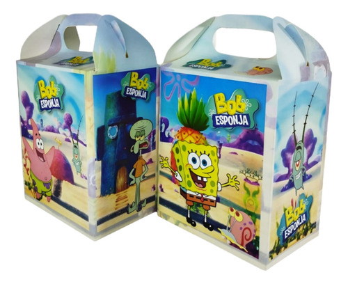 Cajas Dulceras Bob Esponja Aguinaldos 20 Pz