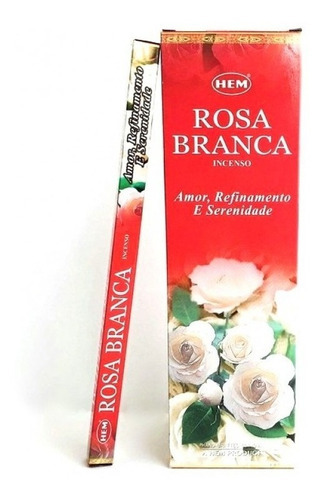 Incenso Indiano Hem Rosa Branca Cx.25un.8v