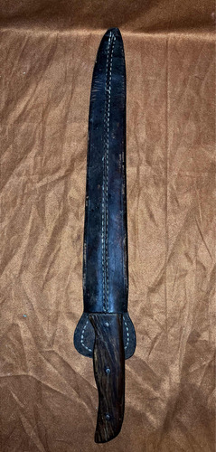 Imagen 2 de 8 de Machete C Vaina Checoslovaco Antiguo Acero 3 Rayas. 40cm