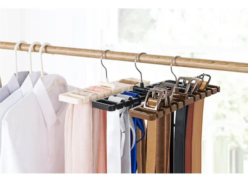 2 Clothes Racks Belt Storage Holder Ties Black
