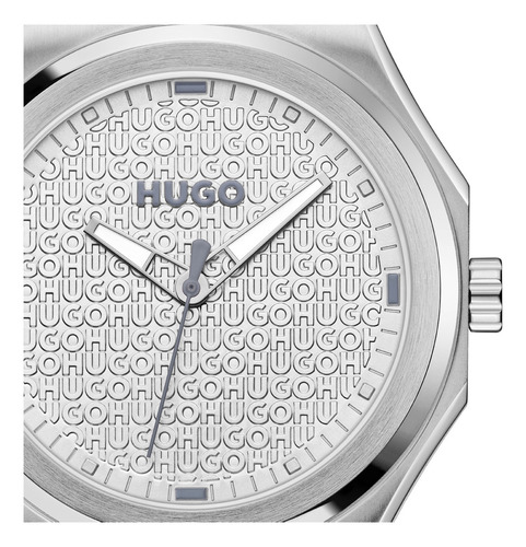 Hugo Reloj Mujer 36 Mm 3 Manecillas Brazalete 1540174 Plata Correa Plateado Bisel Plateado Fondo Plateado