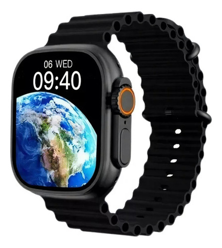Reloj Smartwatch Ultra T800 Inteligente Modo Deportivo Caja Blanco Malla Negro Bisel Negro Diseño De La Malla Liso