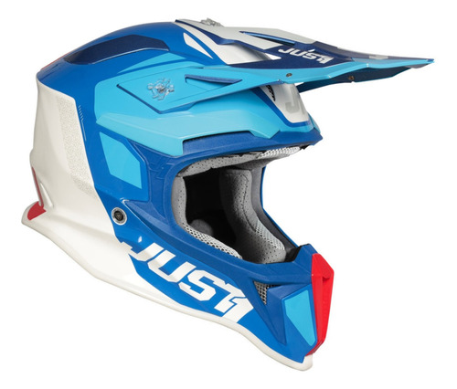 Casco Cross Atv J18 Pulsar Fibra De Vidrio Just1