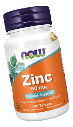 Zinc 50 Mg 100 Tabletas Now Foods