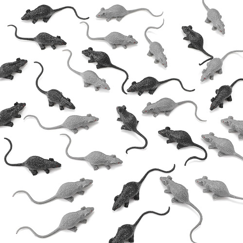 24 Piezas De Ratn Falsos De Plstico Ratas Ratas Ratones Real