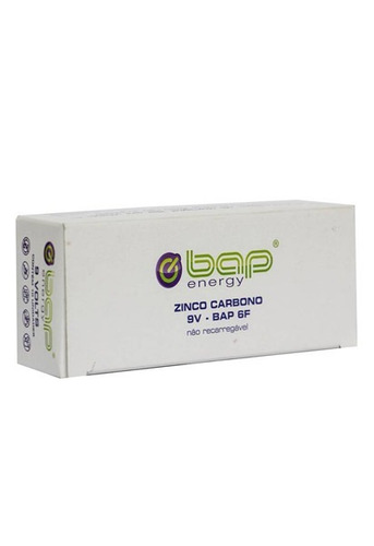 Bateria 9v De Zinco Carbono Bap Energy + Nf!
