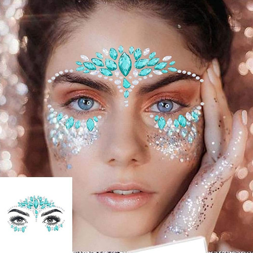 Bomine Pegatinas De Cara Con Diamantes De Imitación, Gemas D