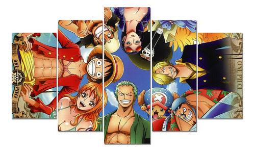 Cuadro - Poster - 5 Piezas 135 X 80 Cm - One Piece