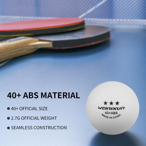Pelotas De Ping Pong Tamaño Oficial 50 Unidades Abs Blancas