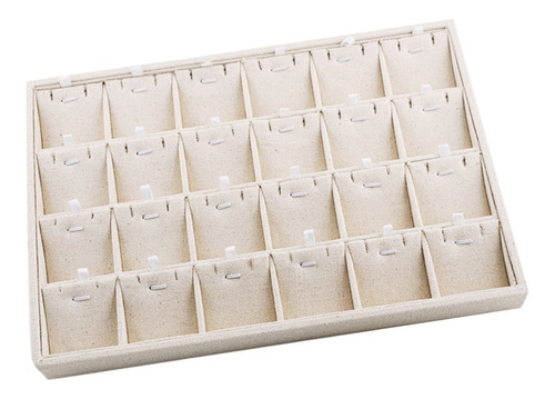 Imagen 5 de 7 de Caja Para Porta Anillos Bandeja De 24 Rejillas Para Collares
